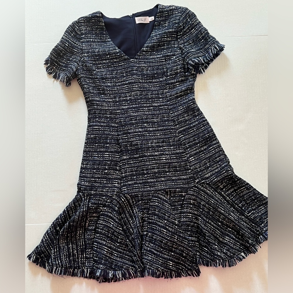 Eliza J Tweed Fit and Flair Dress